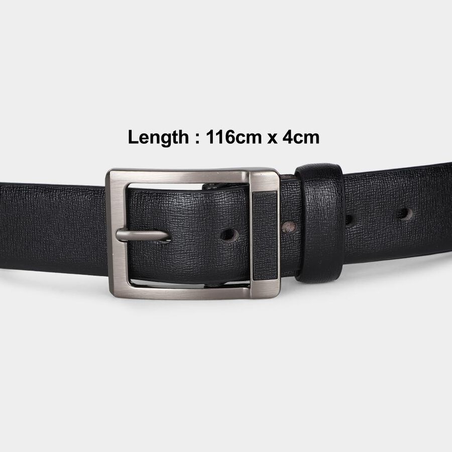 Men's Black PU Formal Belt , , large