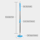 Stainless Steel Spin Mop Stick With Microfiber Refill, , small image number null