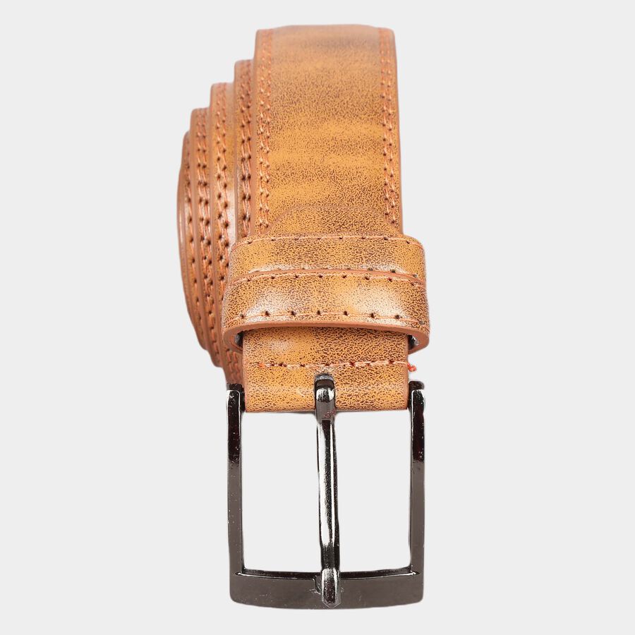 Men's Tan Polyurethane Formal Belt, , large image number null