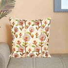 Multicolor Floral Embroidered Cushion Cover, , small