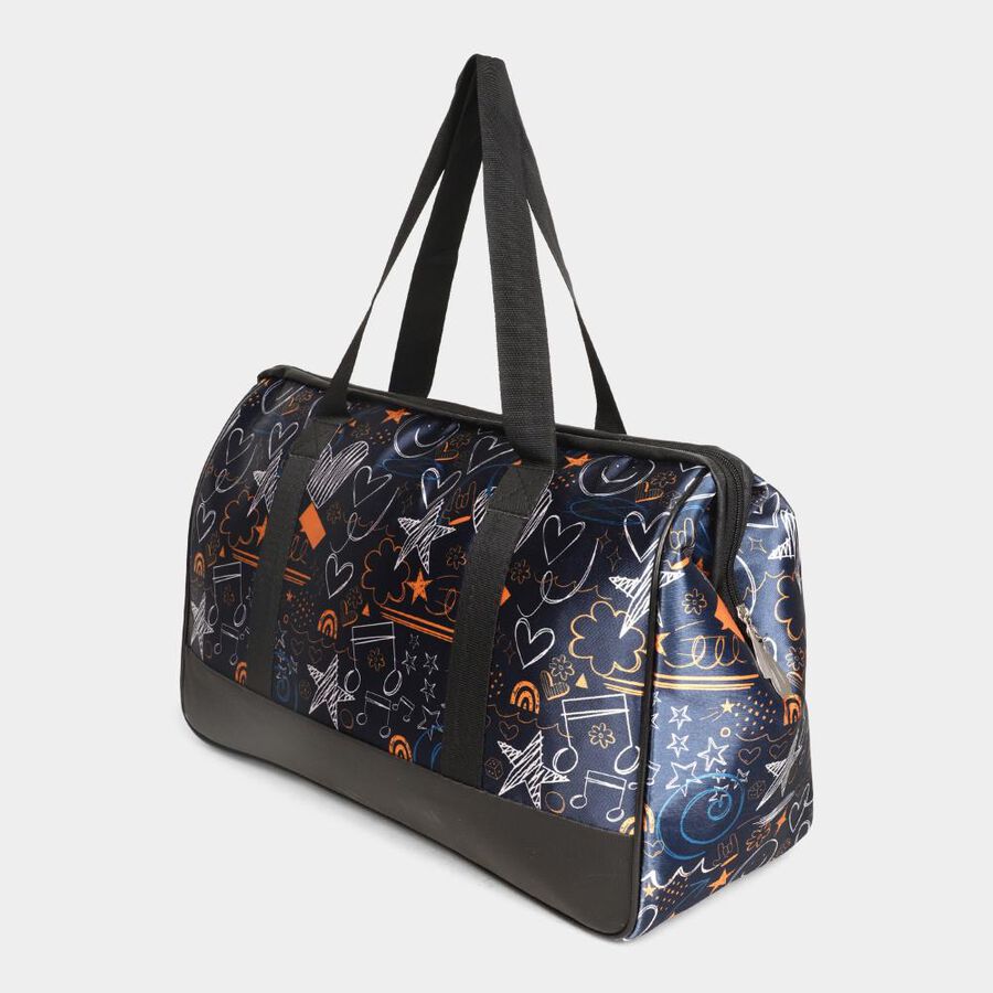 Colour Block Fabric-Nylon Duffle Bag, , large image number null