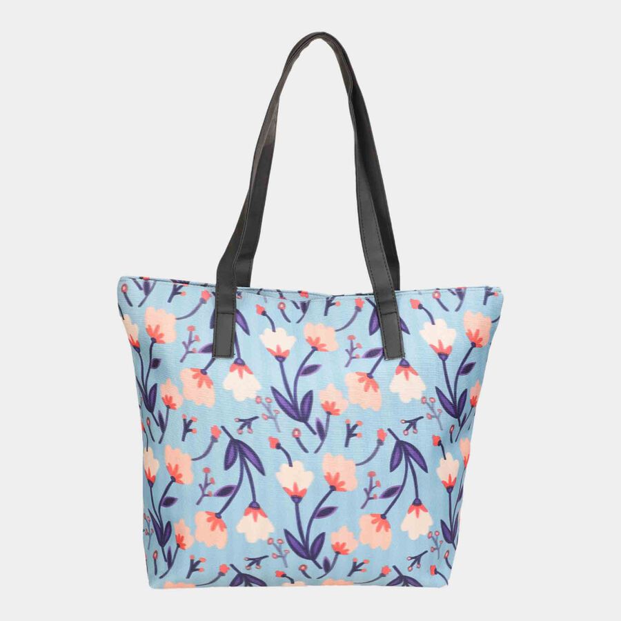 Women's Blue Polyester Tote Bag, , large image number null