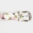 Women's Off White Polyurethane Belt, , small image number null