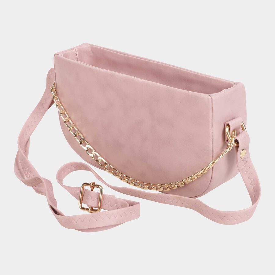 Women's Polyurethane Zipper Sling Bag, , large image number null