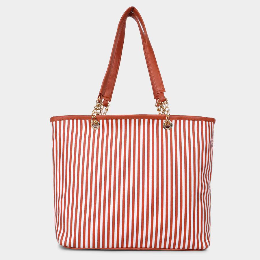 Women's Tan Polyurethane Tote Bag, , large image number null
