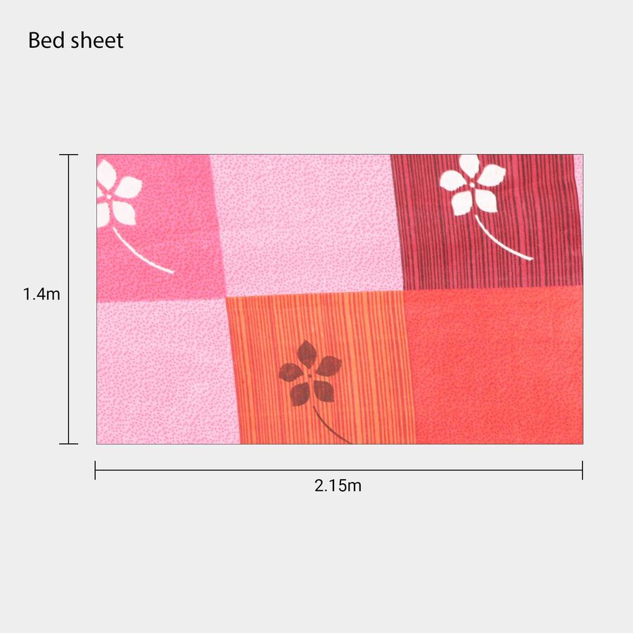 Pink Microfiber Single Bedsheet, , large image number null