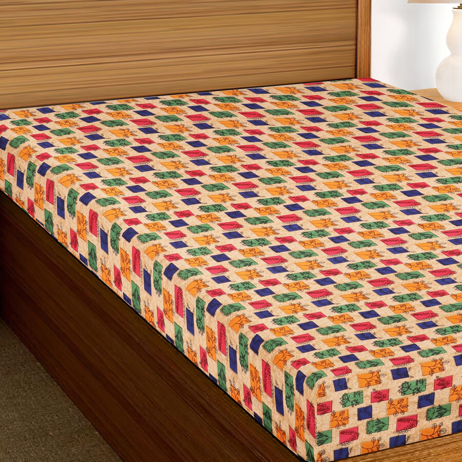 Yellow Microfiber Single Bedsheet, , large image number null