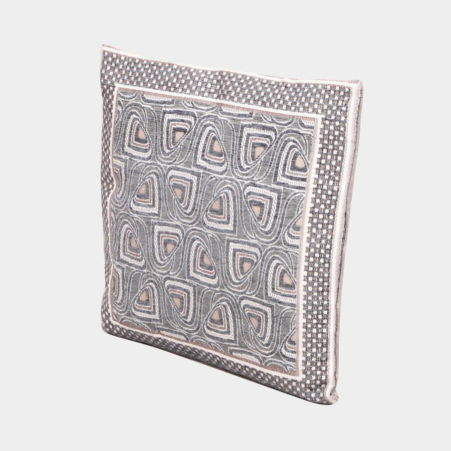 Grey Polyester Cushion Cover, , large image number null