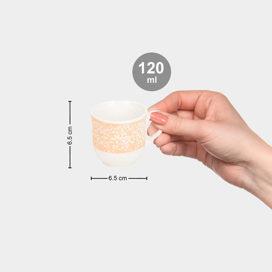 120ml White Stoneware Cup Set of 6, , large image number null