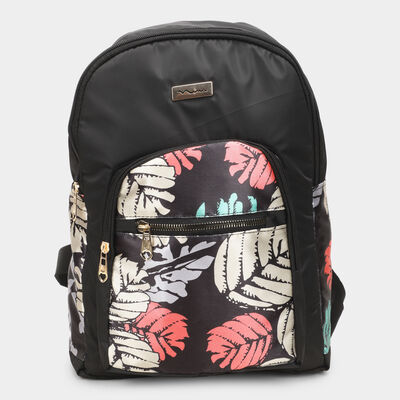 Women's Black Fabric Backpack