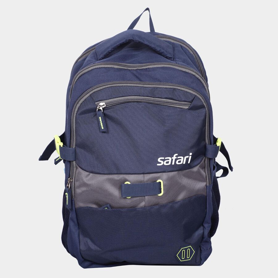 Dark Blue Polyester Backpack with Laptop Compartment, 30 L (Approx), , large image number null