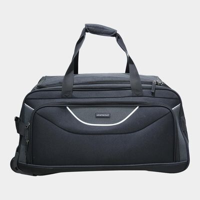  2 Wheels Black Polyester Duffle Trolley