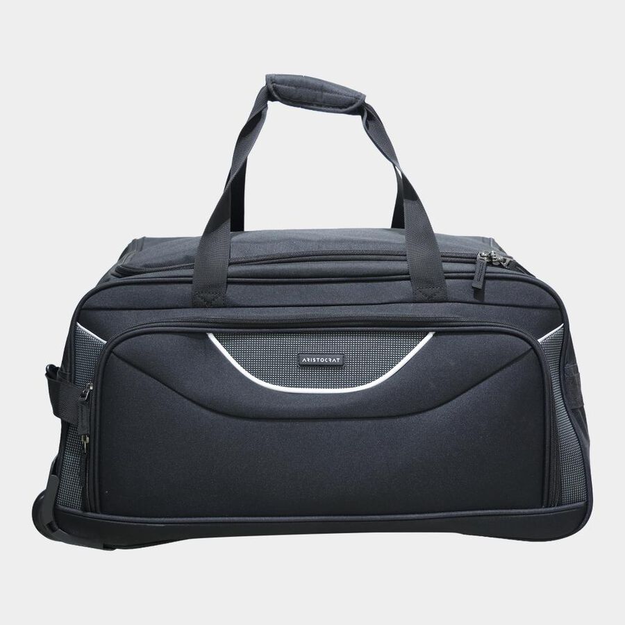  2 Wheels Black Polyester Duffle Trolley, , large
