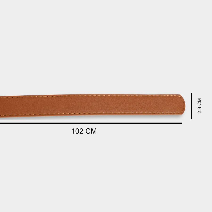 Women's Beige Polyurethane Belt, , large image number null