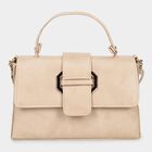 Women's Beige Polyurethane Sling Bag, , small image number null