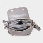 Women's Grey Polyurethane Sling Bag, , small image number null