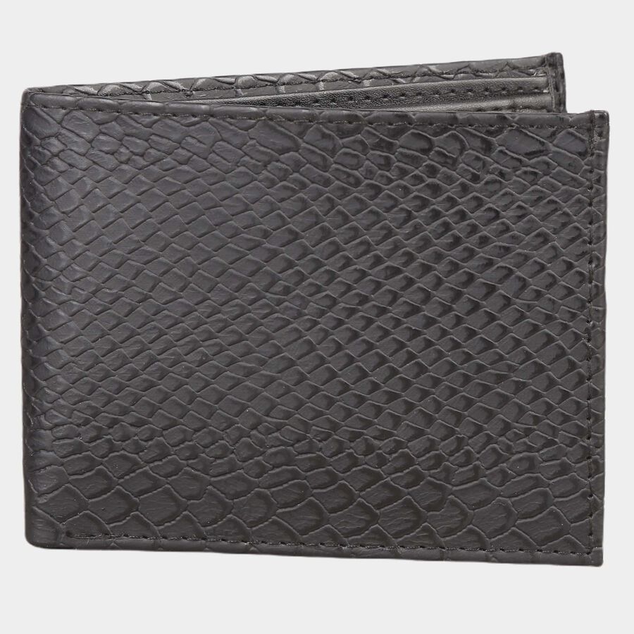 Men's Black Polyurethane Wallet, , large image number null