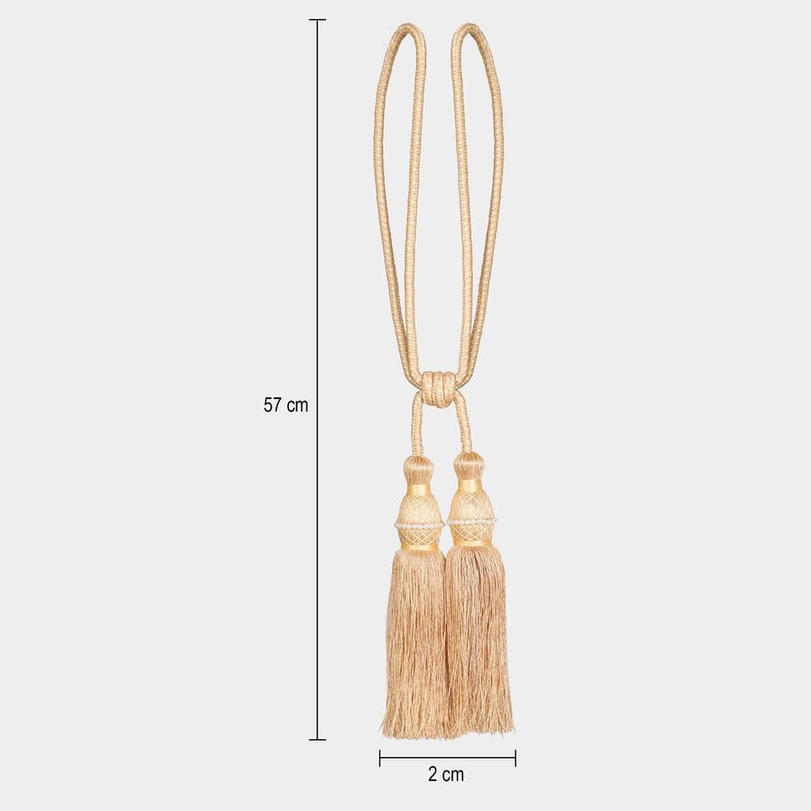Beige Microfiber Tieback Rope, , large image number null
