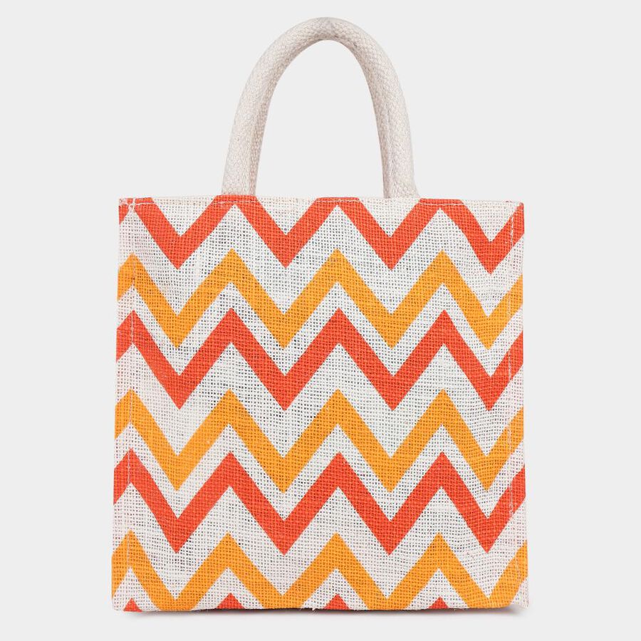 Jute Jute Lunch Bag, Orange, , large image number null