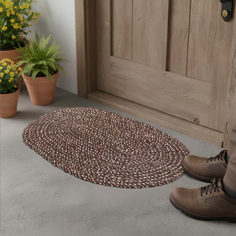 Brown Polyester Door Mat, , large