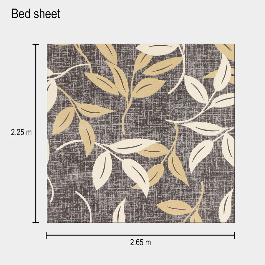 120 GSM Grey Microfiber Double Bedsheet, , large image number null