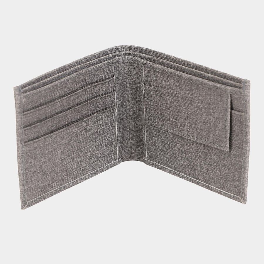 Men's Grey Polyurethane Wallet, , large image number null