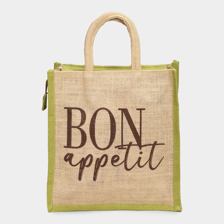Light Green Jute Handy Pouch, , large image number null