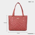 Women's Maroon Polyurethane Tote Bag, , small image number null