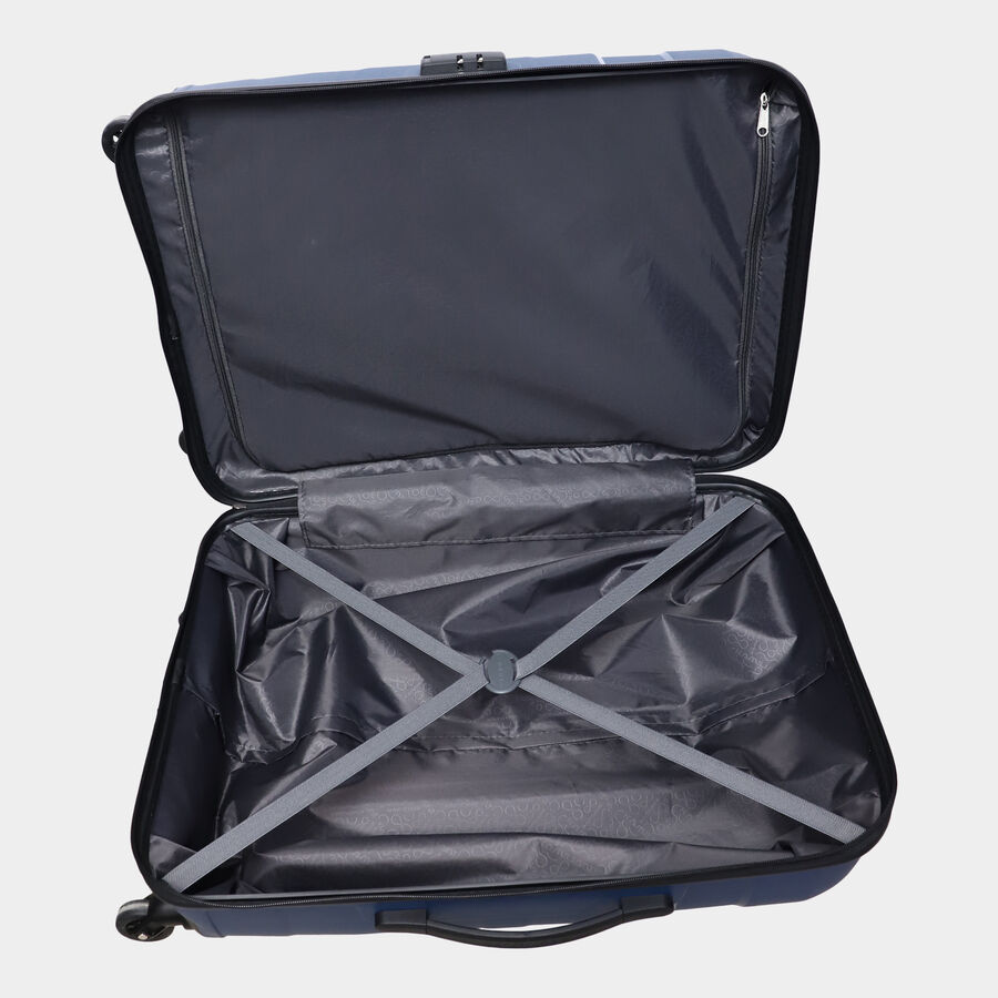 4-Wheel Blue PVC Matee Hard Case Trolley, Medium, , large image number null
