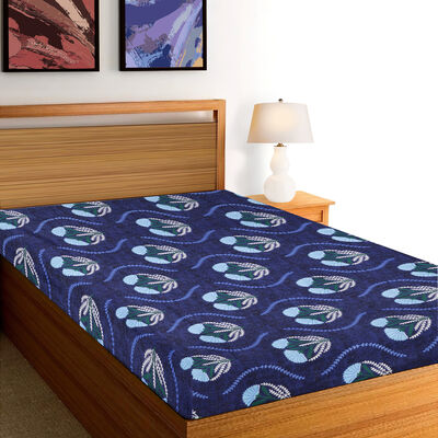 Blue Microfibre Single Bedsheet