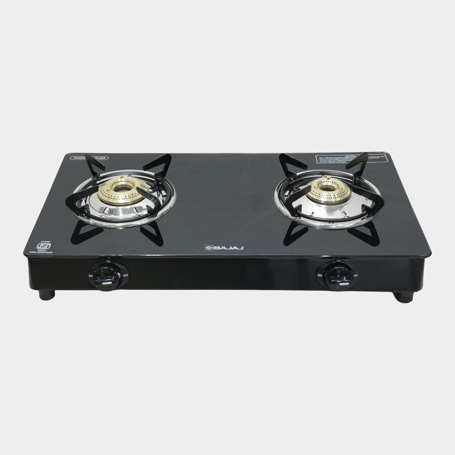2 Burner Glass Top Gas Stove, , large