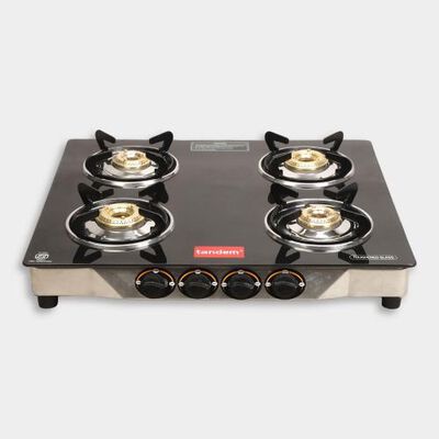 4 Burner Glass Top Gas Stove
