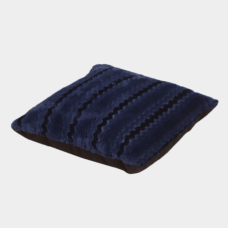 Navy Blue Textured Cushion, , large