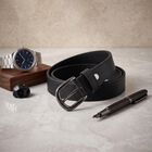 Woman's Black Polyurethane Belt, , small