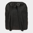 Women's Black Polyurethane Backpack, , small image number null