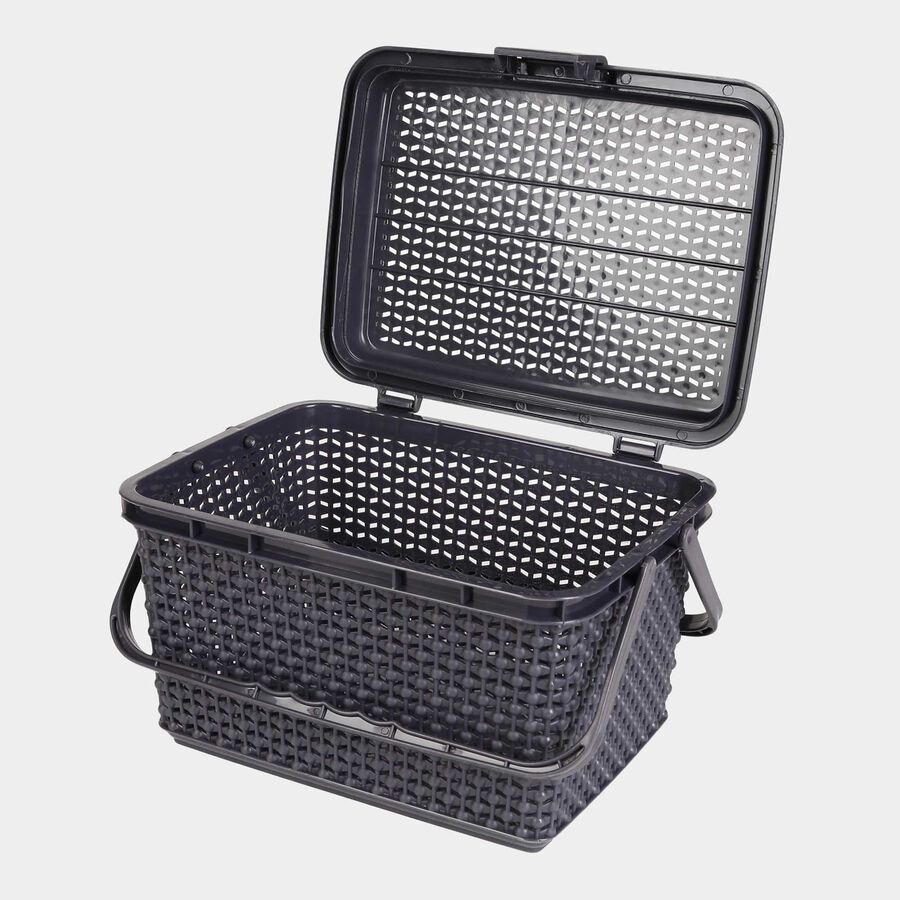 Grey Small Plastic Basket, , large image number null