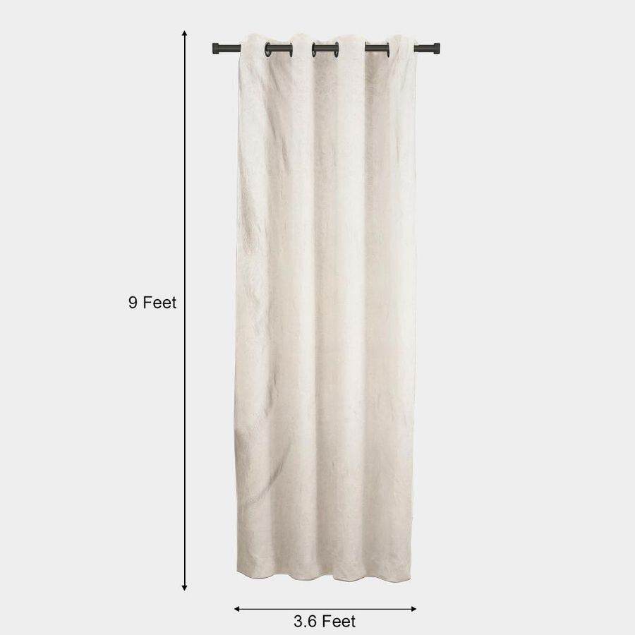 9ft. off-White Microfiber Long Door Curtain, , large image number null