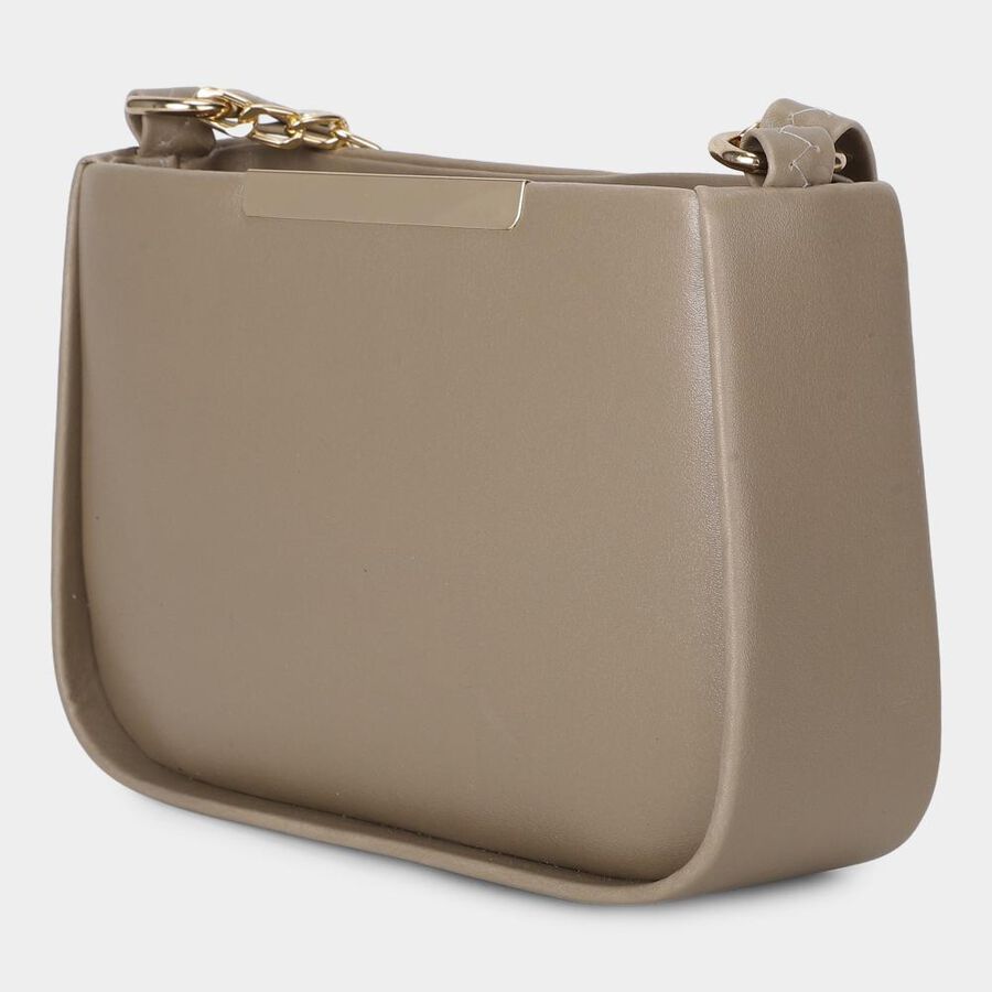 Woman's Beige Polyurethane Bag, , large
