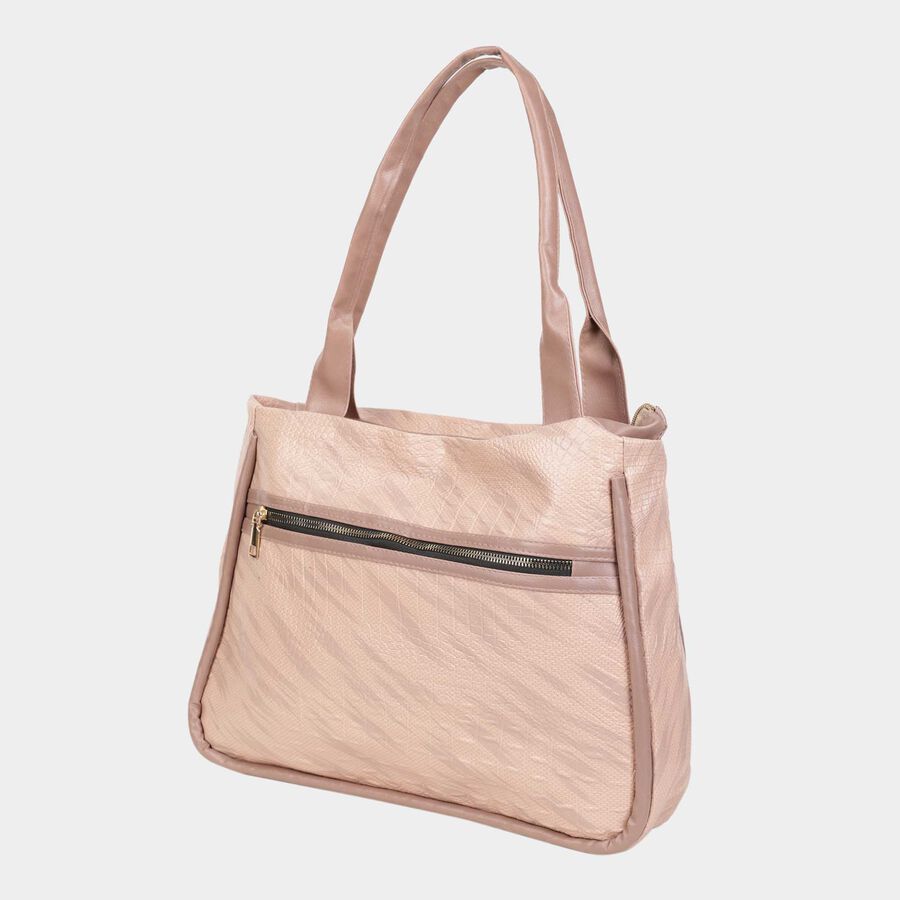 Women's Polyurethane Bucket Bag, Textured, Medium Size, , large image number null