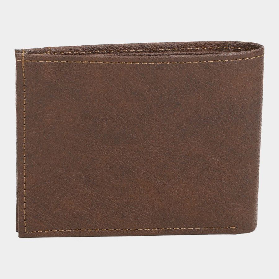 Men's Brown Polyurethane Wallet, , large