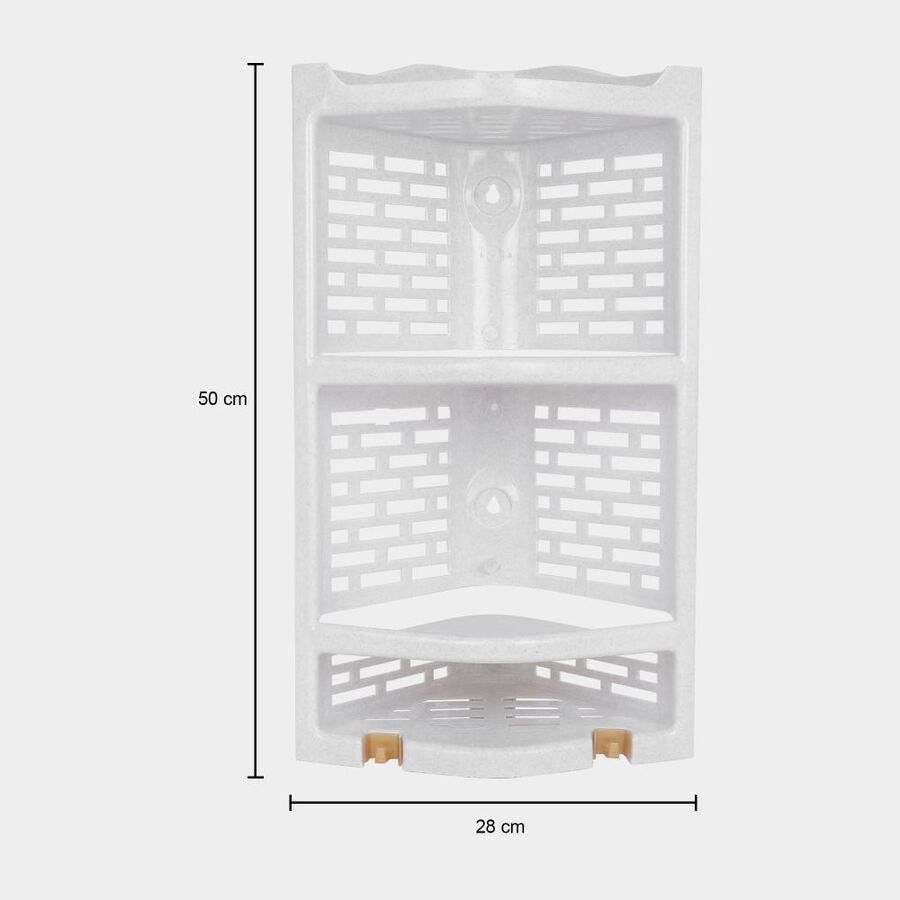 White Plastic Bathroom Stand, , large image number null