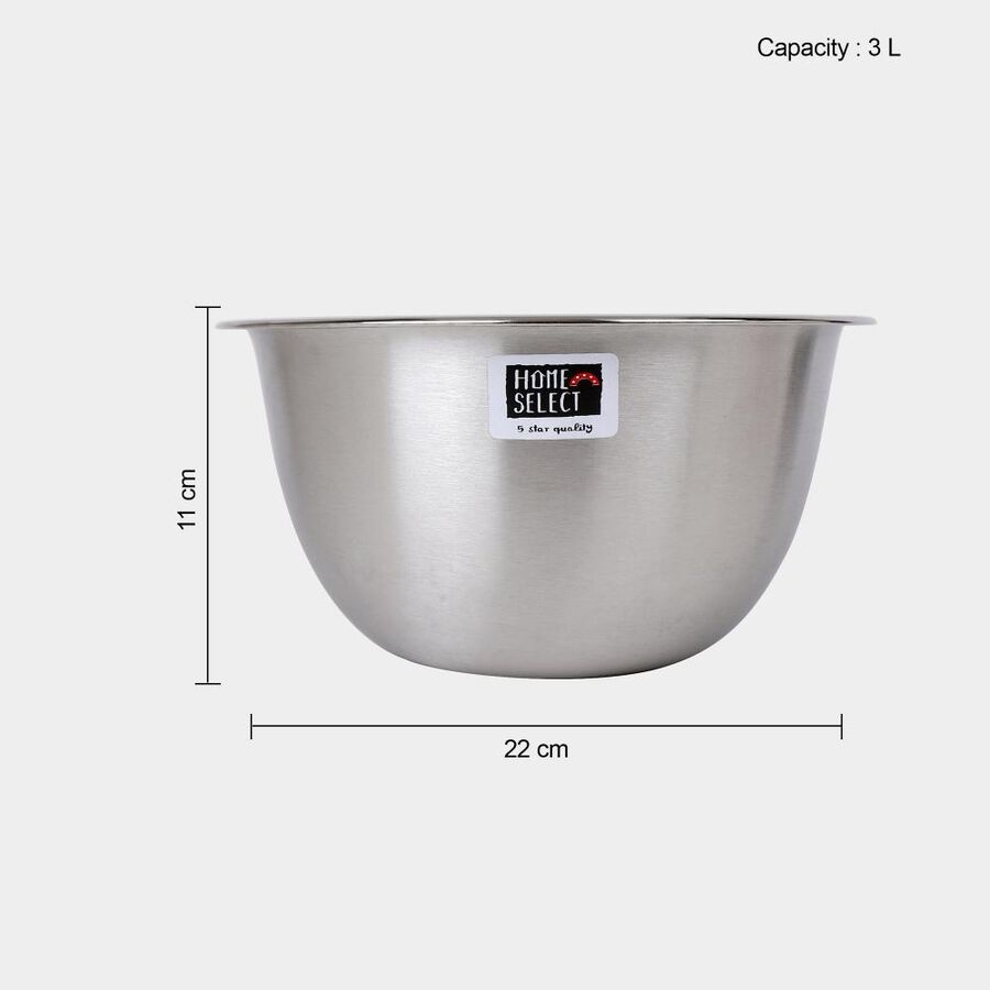 3 L Stainless Steel Bowl, , large image number null