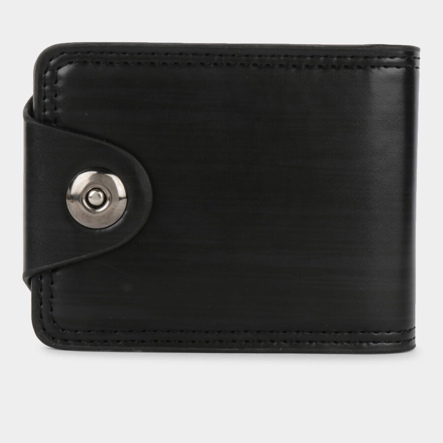 Men PU Black Wallet, , large image number null