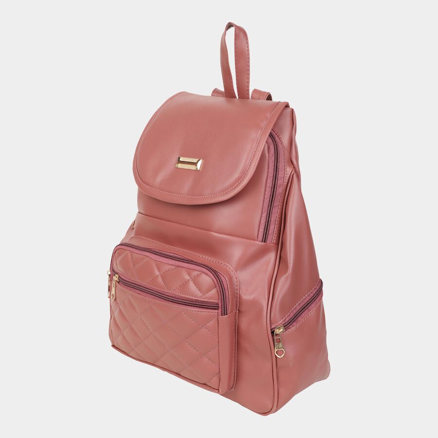 Women's Quilted Polyurethane Backpack, , large image number null