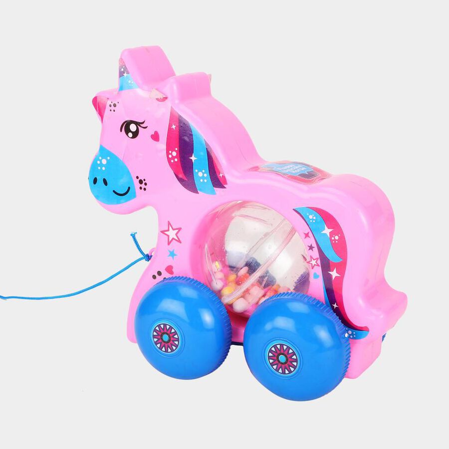 Kid's Pink Plastic Pull Along Toy , , large