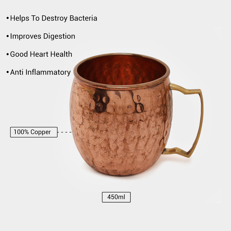 Copper Hammered Mug (450ml), , large image number null