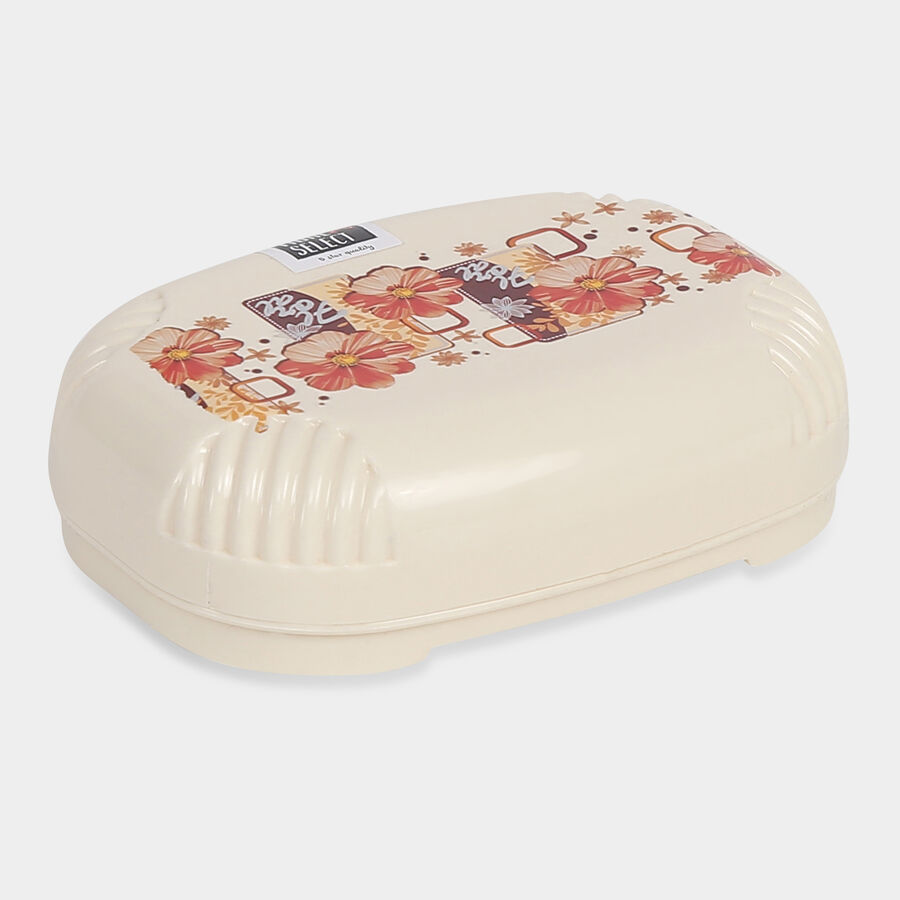Plastic Soap Dish WithLid - Color/Design May Vary, , large image number null