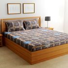 120 GSM Microfiber Double Bedsheet With 2 Pillow Covers, , small image number null
