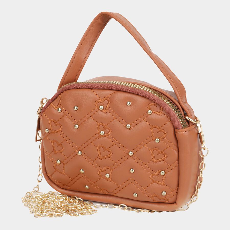 Women's Polyurethane Zipper Sling Bag, , large image number null