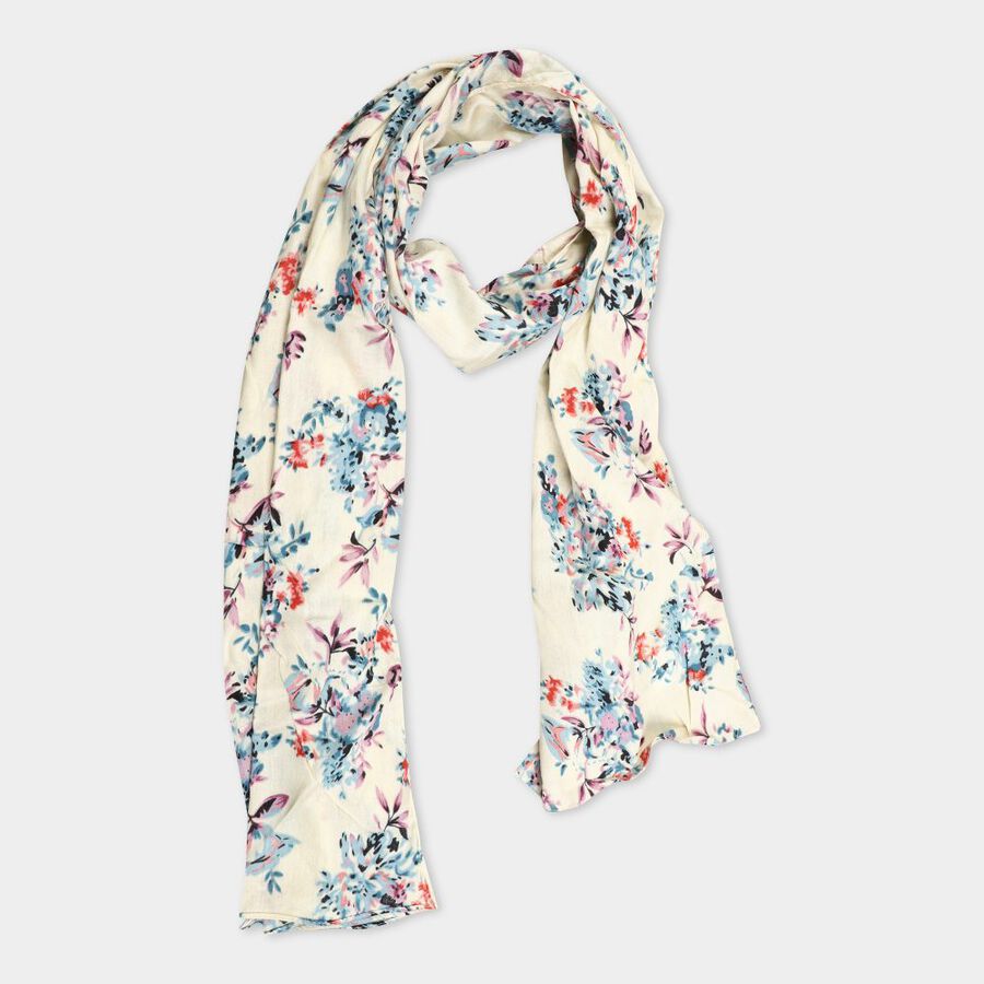 Women's off-White Viscose Scarf, , large image number null